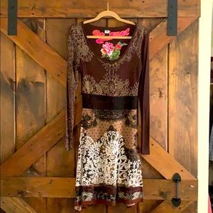 Desigual cotton dress with gorgeous detailing!